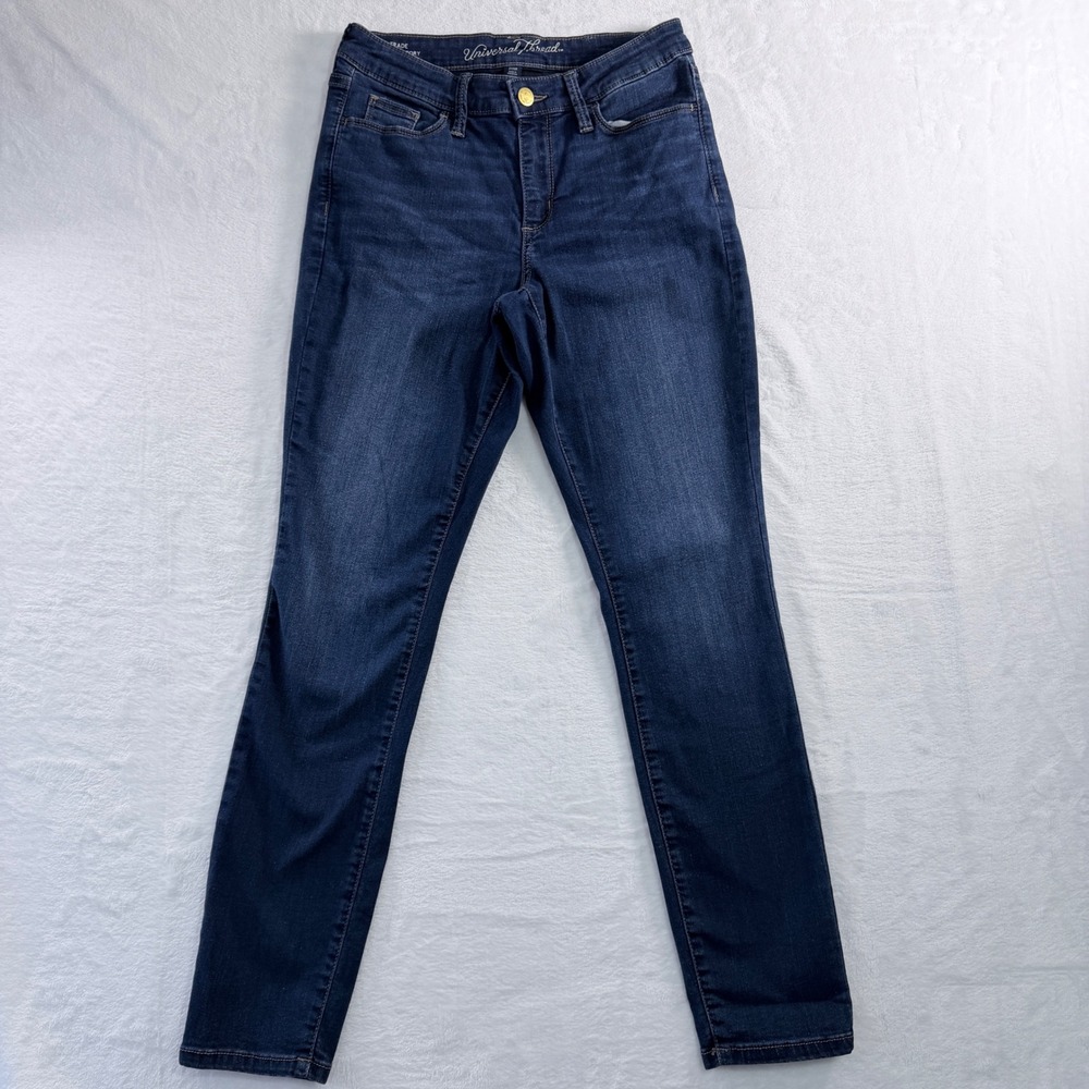 Universal Thread Jeans Mid Rise Skinny Dark Wash Blue Denim 2/26R